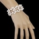 thumbnail image 4 of Moda para Mujer Chapado en Plata Perla Cobre Diamante Hoja Brazalete Yuyangstore Brazalete nupcial de la boda, 4 of 8