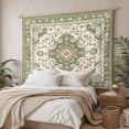 thumbnail image 3 of Sage Green Tapestry for Bedroom Wall Hanging Tapestry, Southwest Tribal Antique Boho-Chic Farmhouse Ceiling Backdrop Tapestries Poster Blanket Wall Decor for Teens Room Living Room Dorm 39" x 59", 3 of 8