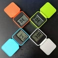 thumbnail image 4 of FrostHike Small Digital Travel Alarm Clocks.Battery Operated Mini Travel Clock with Backlights.Portable Folding Mini Pocket Calendar Temperature Clock for Outdoor Kids Table Cars Cruise Camper (White), 4 of 5