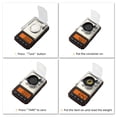 thumbnail image 2 of TSC01735 Precision Electronic Jewelry Scale, 50g Capacity with 0.001g Accuracy, ABS & Stainless Steel Construction, LCD Backlit Display, Portable Pocket Design, Includes 50g Weight, Tray, Tweezers &, 2 of 6