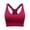 Wine, variant on DuoJiaJ High Plus Size Sports Bra For Women Front Adjustable Straps Wirefree Support Workout Yoga Running Athletic Top Plus Size Bras Black