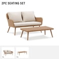 thumbnail image 3 of Crosley Landon Outdoor Wicker Set - Light Brown/Oatmeal-Color:Light Brown/Oatmeal, 3 of 3