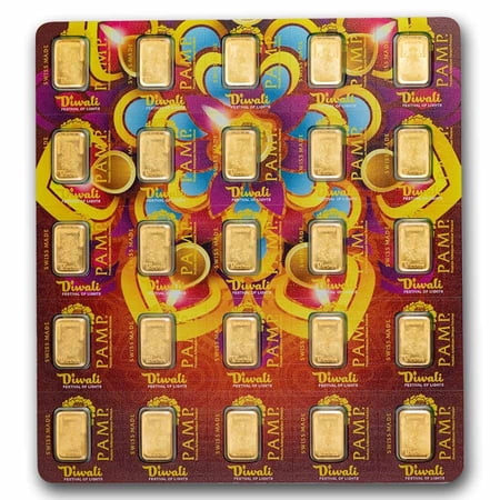 Pamp Suisse Diwali Festival Of Lights 25 x 1 gram – In Assay Multigram Card