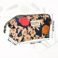 thumbnail image 2 of 1 Pc Women Printed Travel Makeup Bag for Business Travel Vacation Dark Blue Nylon, 2 of 6