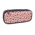 thumbnail image 2 of Lsque Hand Drawn Strawberry Printed Big Capacity PU Leather Pencil Case Large Pencil Pouch Stationery Pen Bag Pencil Holder for Teen, 2 of 6