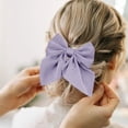 thumbnail image 1 of WIFKLSIIPG Solid Color Bow Bill Clip Hair Card Female Hair Net Red Candy Color Cute Wind Hair Accessories Back Hair, 1 of 7
