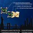 thumbnail image 2 of Gem Stone King 14K Yellow Gold Green Mystic Topaz Double Notch Stud Earrings | 1.60 Cttw | Gemstone November Birthstone | Princess 5MM | Gold Earrings for Women Men, 2 of 6