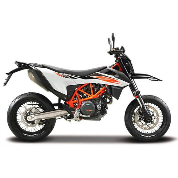 KTM 690 SMC R Diecast Model 1:18 scale White/Orange Maisto