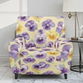 thumbnail image 2 of Xoenoiee Purple Daisy Flower Print Recliner Chair Covers 4-Pieces Recliner Covers Stretch 1 Seat Reclining Chair Cover Washable Lazyboy Recliner Covers Furniture Protector for Living Room, 2 of 7