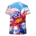 thumbnail image 5 of GaThRRgYP Womens Tops Casual,Women's Casual Independence Day Printing Round-Neck Short Sleeve T-Shirt Blouse Tops Multicolor S, 5 of 5