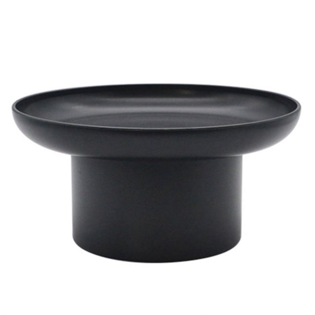 Bandeja de plástico ABS para perfumes y cosméticos, redonda, decorativa, para el hogar, de color blanco y negro, para almacenamiento sencillo