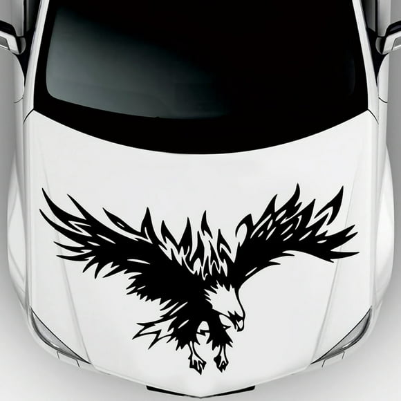 Dioche Universal Car Hood Sticker, Car Decals Eagle shaped Car Sticker Decals for Car Truck SUV Car Hood Body Side Decal Stickers