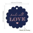thumbnail image 6 of Inkdotpot Made With Love Text Bottle Tag Real Rose Gold Foil Favor Hang Tags 100 Pack, 6 of 6