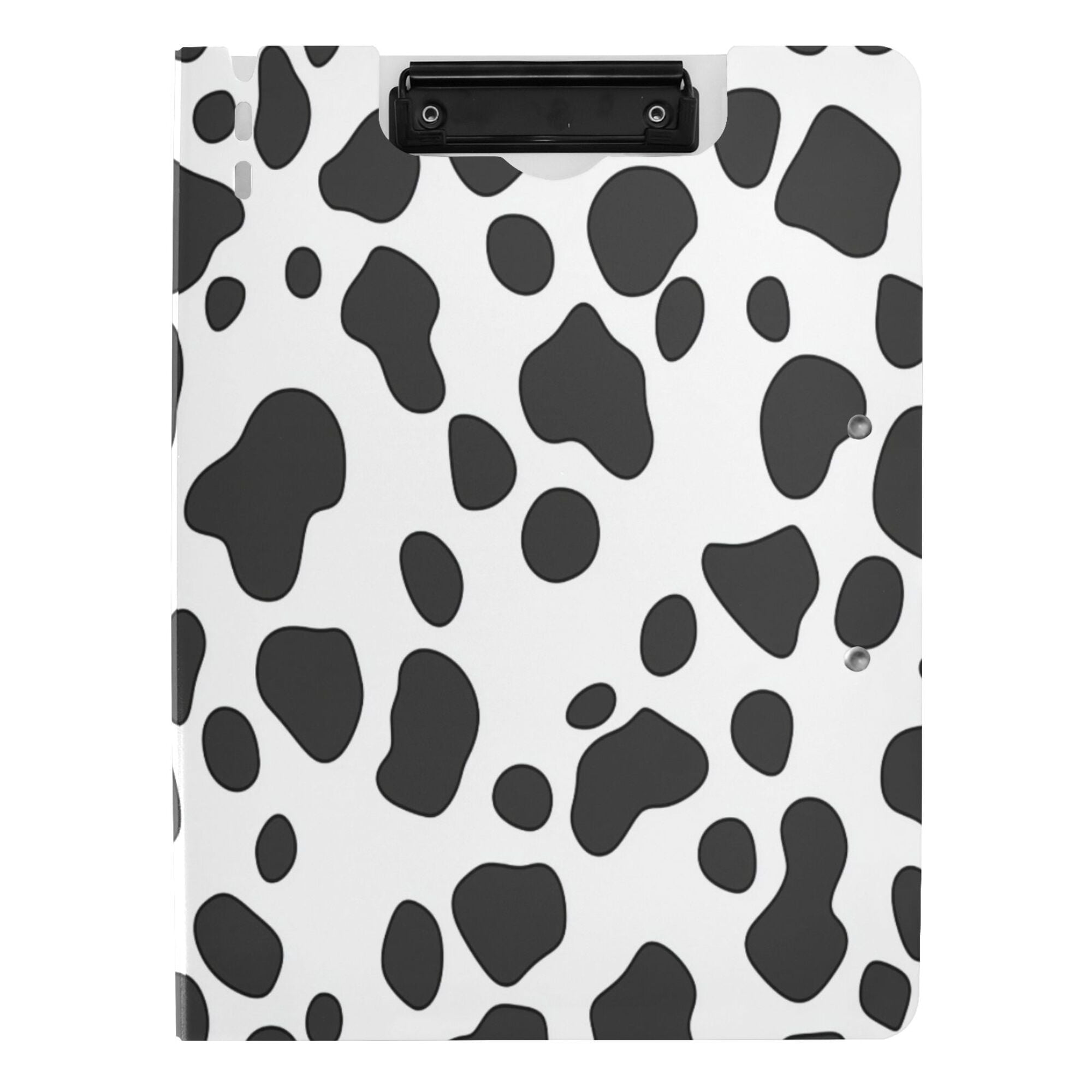 FORMRS A4 Clipboard Folder with Pen Holder Horizontal Foldable School Office Binder, Cow Spots