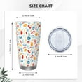 thumbnail image 4 of Goofa Fast Food 2 for 20 oz Skinny Tumbler Stainless Steel Coffee Mug Slim Vacuum Insulated Travel Cup Car Cup-Without Straw, 4 of 8