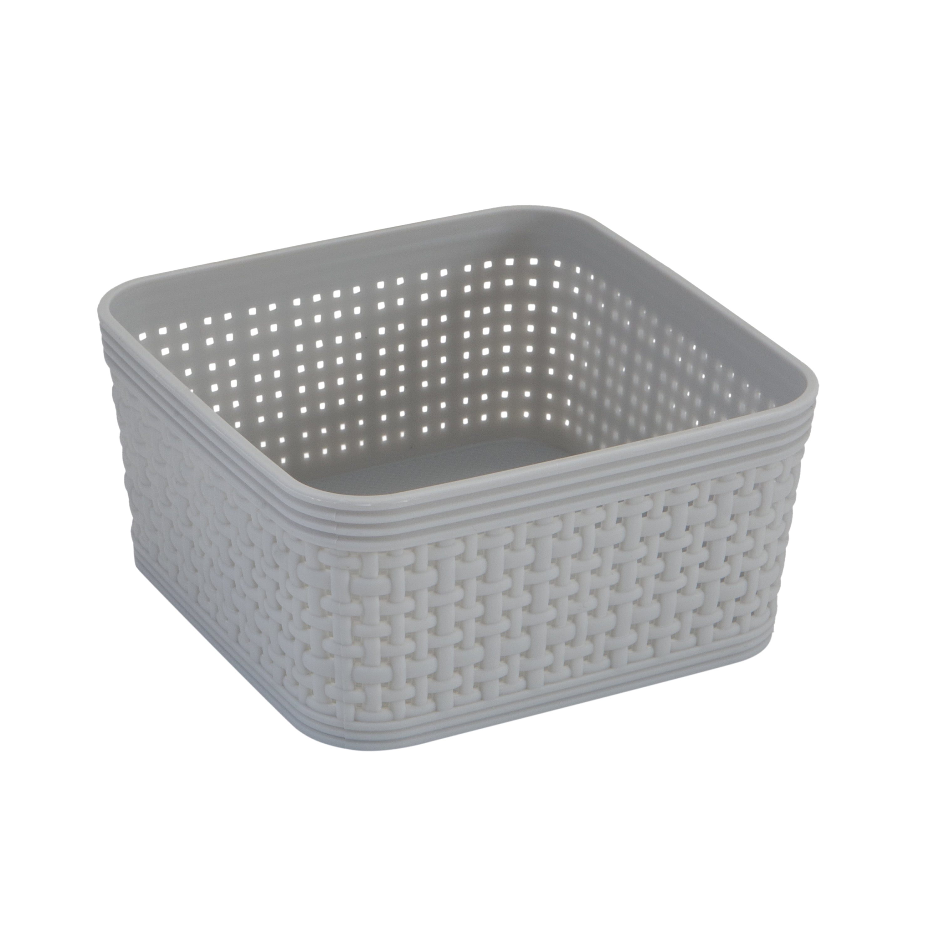 Small Plastic Storage Baskets, Gray (Set of 10) Rebrilliant