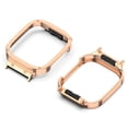 thumbnail image 2 of Caja protectora de reloj de metal con correa de 20 mm para Redmi Watch 3 (oro rosa), 2 of 4