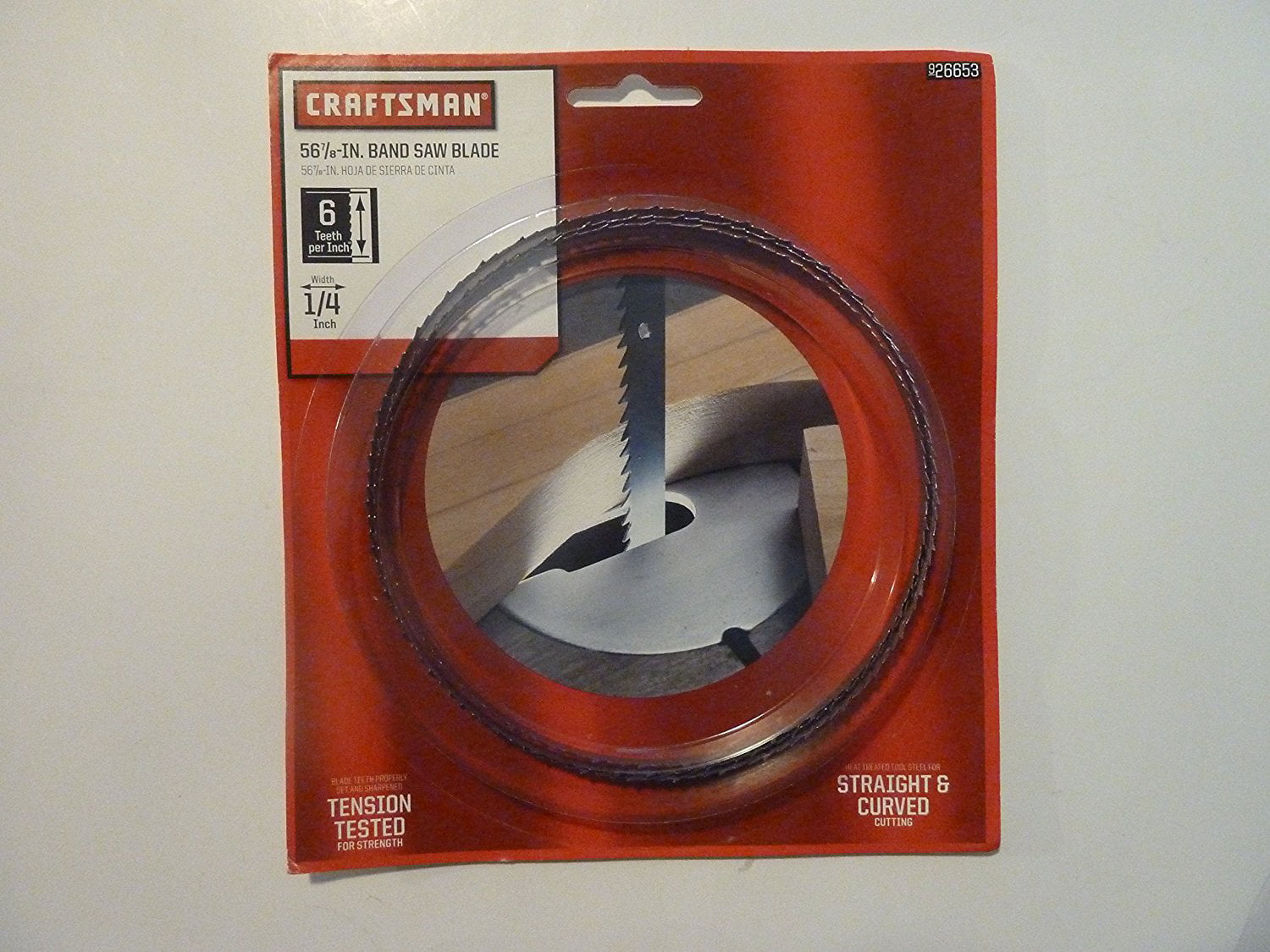 1/4 x 56-7/8 in. Band Saw Blade, 6TPI, 26653, NEW - Craftsman 1/4 x 56