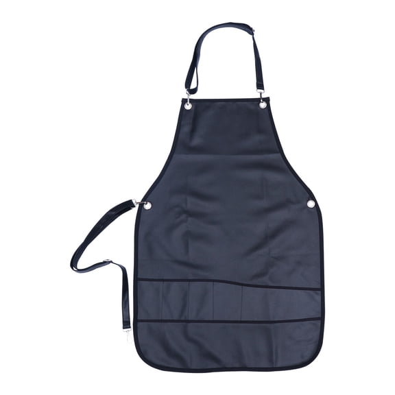 AURARMLET Hairdresser Apron Smock 1 Piece Black Protective PVC for Haircutting and Salon Work