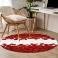 thumbnail image 4 of Round Rugs 3Ft, Red Rose Petals Round Area Rug Washable Indoor Throw Carpet, Valentine's Day Flowers Romance Small Non Slip Circle Rug for Bedroom Living Room Home Decor Aesthetic, 4 of 8