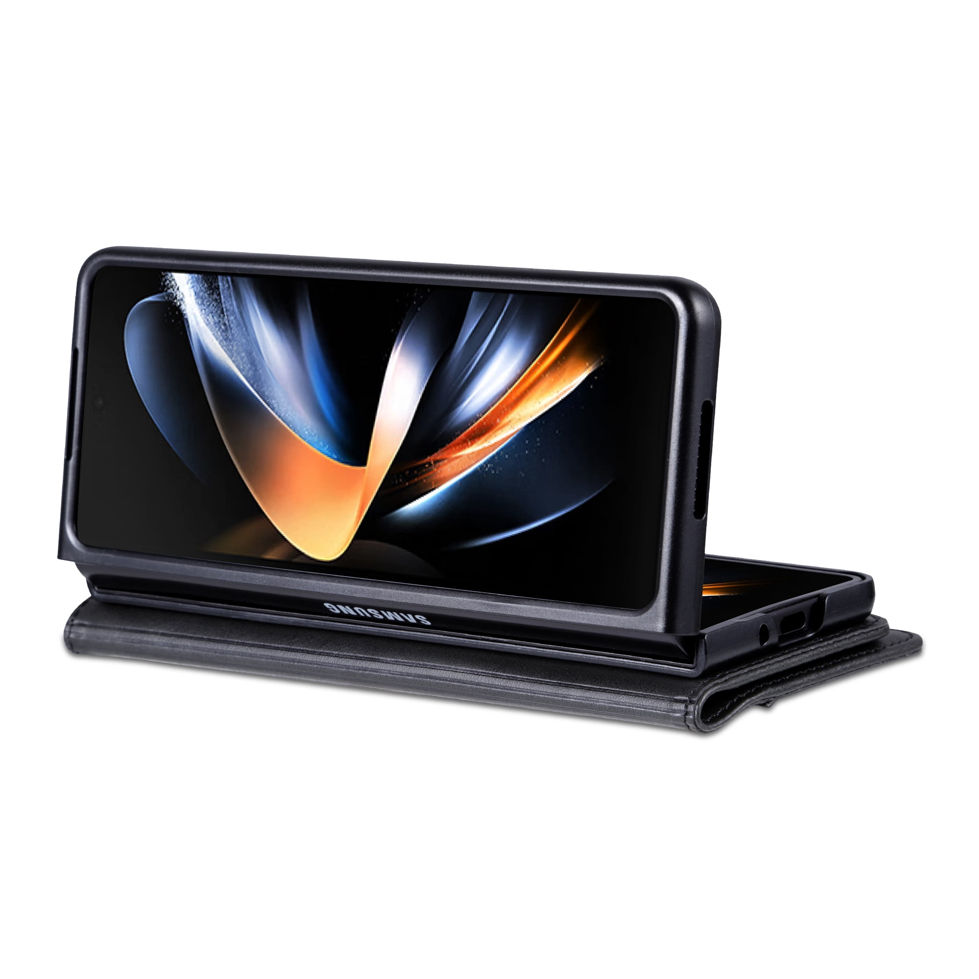 for Samsung Galaxy Z Fold 6 Case, Shockproof PU Leather Magnetic Full Body Stand Flip Wallet Case Cover with Card Holder Phone Case