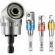 thumbnail image 1 of 1pc Foret Angle Droit Et 3pcs Adaptateur Douille 1/2"3/8"1/4" Kit Renvoi D'angle Visseuse De 105 Degrs Magntique Changement Rapide Perceuse Elect, 1 of 5