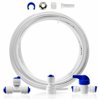 Metpure Ice Maker Fridge Installation Kit – 25' Feet Tubing for Appliance  Water Line with Stop Tee Connection and Valve for Quick Installation, 3/8  Fittings for Potable Drinking Water 