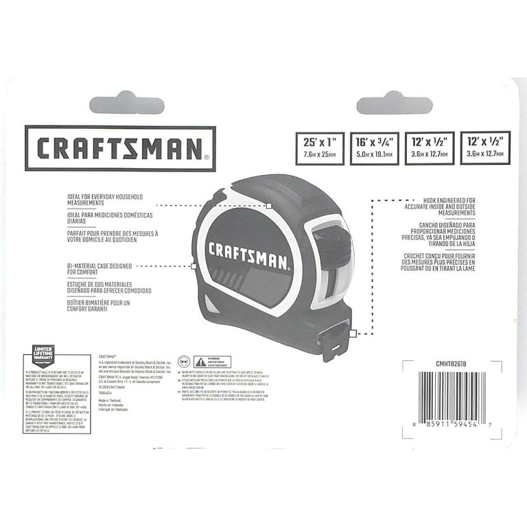 Craftsman High Visibility Tape Measures 4 Pack (1-25ft, 1-16ft, 2