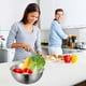 thumbnail image 1 of Tazón de acero inoxidable para mezclar de 18 cm | Acero resistente de grado alimenticio | Tazón reutilizable para preparar alimentos | Resistente a la oxidación, duradero para mezclar, servir y, 1 of 6