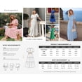 thumbnail image 6 of PRETTYGARDEN Womens Summer Maxi Dresses Casual Puff Sleeve V Neck Smocked Flowy Eyelet Cotton Dress Spring Sundress, 6 of 8