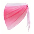 thumbnail image 2 of Alkepwun Sarong Coverups for Women Gradient Color One-Piece Triangle Mesh Sheer Cover Ups Chiffon Beach Bikini Wrap Skirt Boho Lightweight Pool Vacation Party Apron, 2 of 6