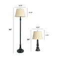 thumbnail image 3 of Lalia Home Homely Oxford Classic 3 Piece Metal Lamp Set (2 Table Lamps, 1 Floor Lamp), Restoration Bronze Finish, 3 of 5