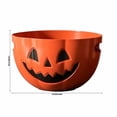 thumbnail image 3 of Liamobondopolis Halloween Candy Bowl, Large Plastic Pumpkin Bowl with Handles, Durable Party Candy Dish for Snacks, Cute Jack-o-lantern Bowl for Home Decor & Supplies, 3 of 7