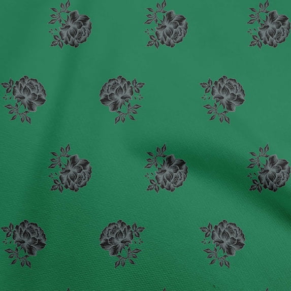 oneOone Georgette Viscose Medium Pink Fabric Floral Craft Projects Decor Fabric Printed By The Yard 42 Inch Wide