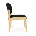 thumbnail image 2 of Lenox Wood Reception Waiting Armless Guest Chair / Natural Wood / Black, 2 of 5