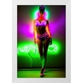 thumbnail image 2 of Stephen Chambers 13x18 White Modern Wood Framed Wall Art Titled - Neon Venus 18, 2 of 6