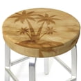 thumbnail image 3 of Kll Retro Palm Tree Round Bar Chair Cushion Cover 12 Inch,Bar Stool Protector With Elastic, Soft Washable, 3 of 7