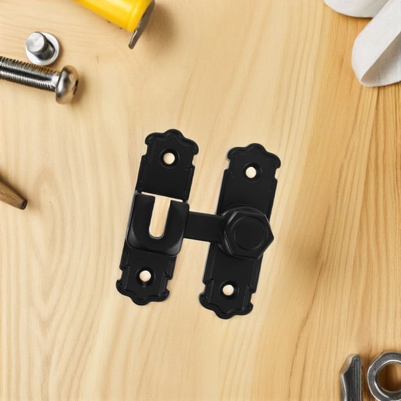 PTOOTP Stainless Steel Door Lock Black 2-Pack Universal Fit for Bathroom and Interior Doors