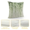 thumbnail image 4 of COMIO  Green Plants Throw Pillow Cover Green Leaf Decorative Pillowcase Square Farmhouse Country Pillow Case Cushion Covers for Home Bedroom Office Sofa Car Couch Chair Decor, 4 of 5