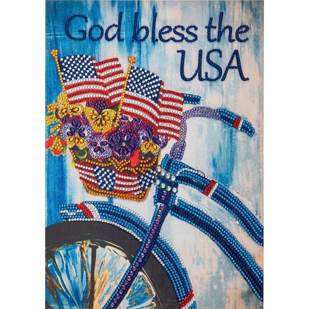 Diamante pintura taladro bandera bicicleta cesta Rhinestone parcial forma especial Hugtrwg Para estrenar