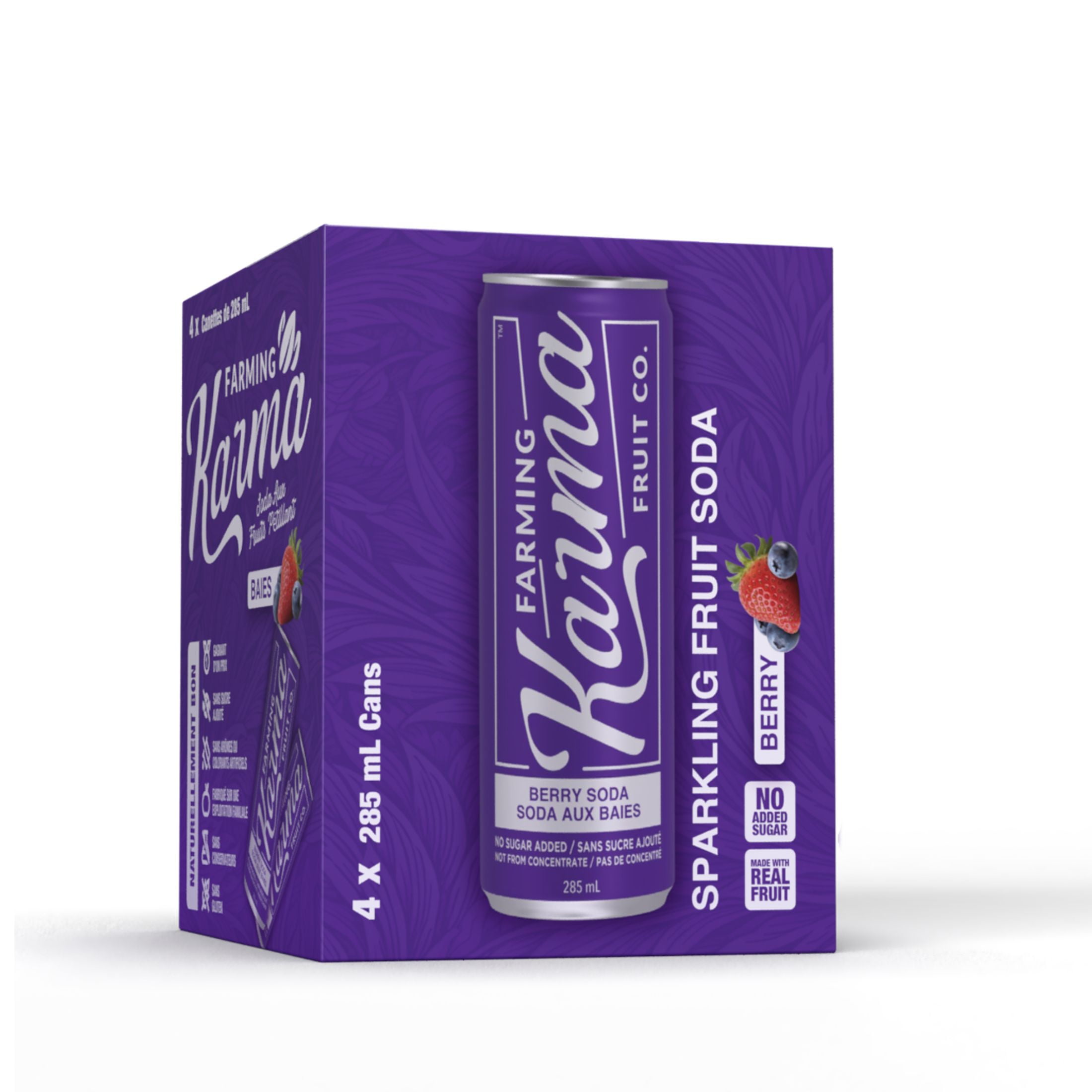 Farming Karma Berry Fruit Soda 4x285 ml