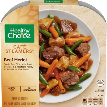 Healthy Choice Cafe Steamers Beef Merlot, 9.5 oz, Pack of