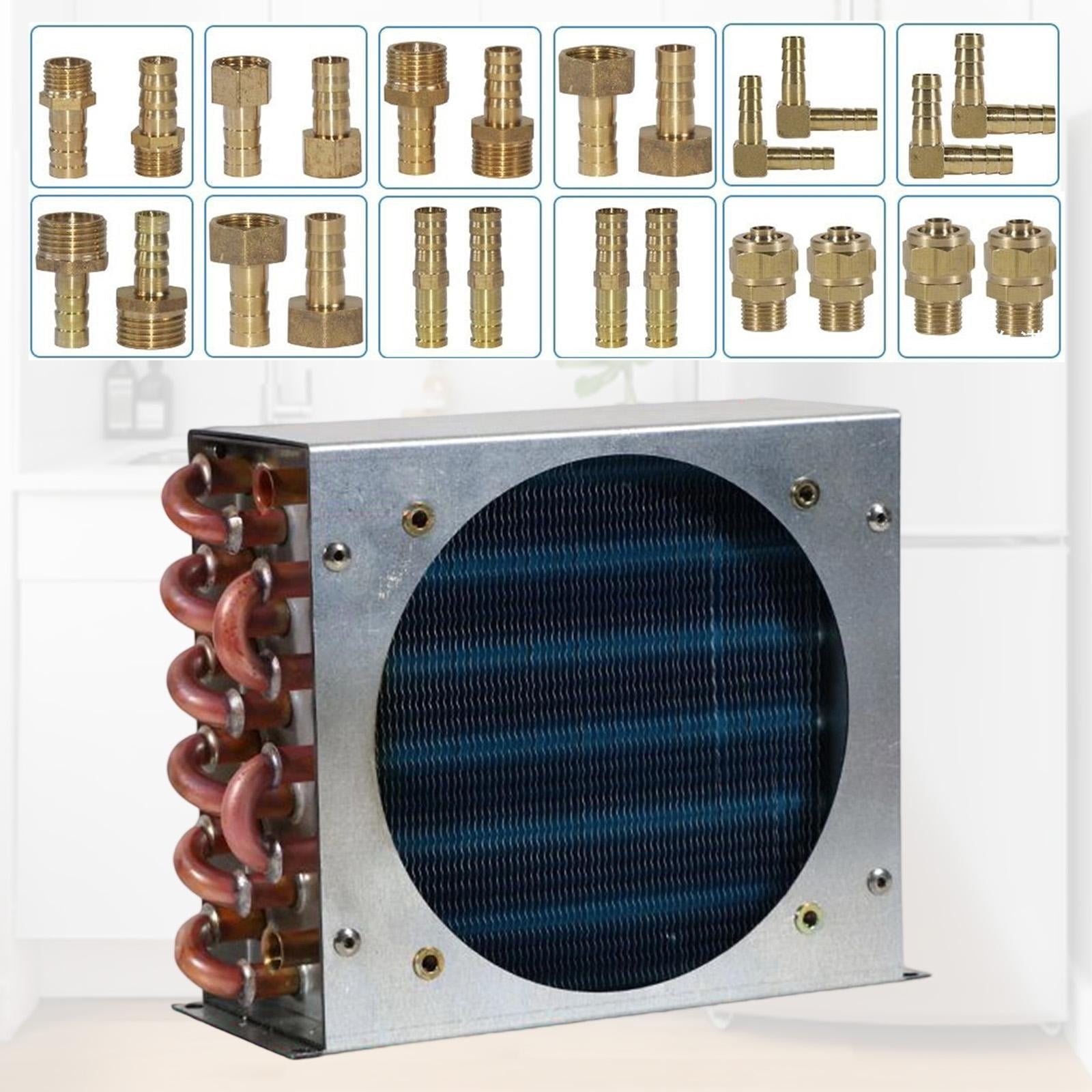 JISADER Condenser for Refrigerator Compact with Shell for Industrial DIY Compressors 3x6x155