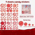 thumbnail image 3 of 11 Sheets Christmas Peppermint Candy Window Decorations Clings Stickers, Xmas Snowflakes Window Decals Decor for Glass Windows, Christmas Holiday Home Office Party Decorations, 3 of 8