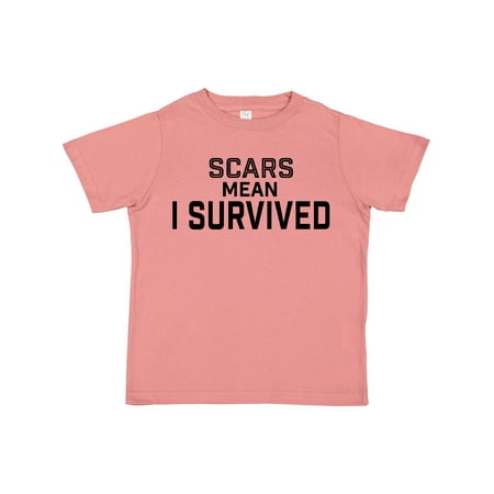 

Inktastic Scars Mean I Survived-Burn and Accident Survivor Boys or Girls Toddler T-Shirt