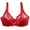 Red RD80, variant on Women Bras Womens Underwear Lift up Gathered Bras Solid Color Comfy Thin Brassiere Lady Plus Size Everyday Wear White 85