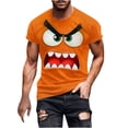 thumbnail image 2 of Yaoyar Men Funny Cartoon Face Print T-Shirts Short Sleeve Casual Novelty Tees Shirts for Streetwear Party, 2 of 5