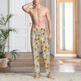 thumbnail image 5 of Uemuo Music Dancing Cat Pattern Men's Wide Leg Palazzo Lounge Pants with Pockets Light Weight Loose Comfy Casual Pajama Pants-Large, 5 of 9