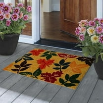 Natural Printed - Colored Leaves Doormat 18" X 30"