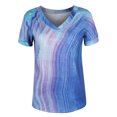 thumbnail image 4 of Top casual de manga corta para mujer con cuello redondo y estampado de degradado sexy de verano Fridja  ghk5827, 4 of 5